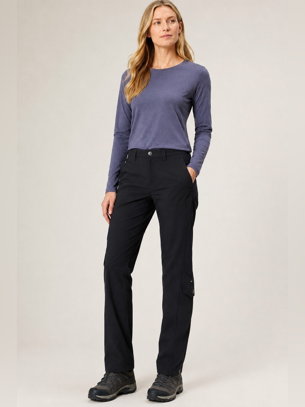 Athleta Cargo Hiking Pants- Women’s 14T Black Stretch Outdoor Travel Utility